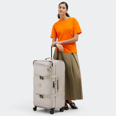 Spontaneous Large Metallic Rolling Luggage