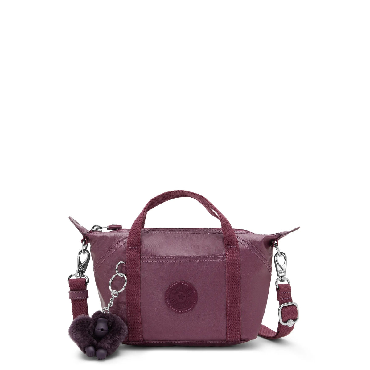 Art Compact Metallic Crossbody Bag