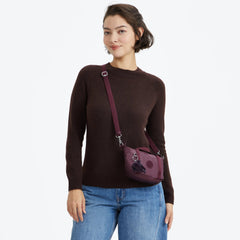 Art Compact Metallic Crossbody Bag