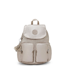 City Pocket Small Metallic Backpack