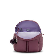 City Pocket Small Metallic Backpack
