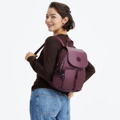 City Pocket Small Metallic Backpack